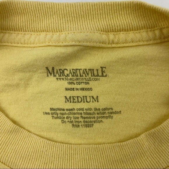 Margaritaville Tshirt Mens Medium Yellow Short Sleeve - Picture 2 of 9